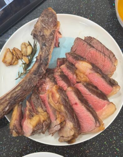Click to view full screen Australian tomahawk steak, approximately 1.2 kg. photo review